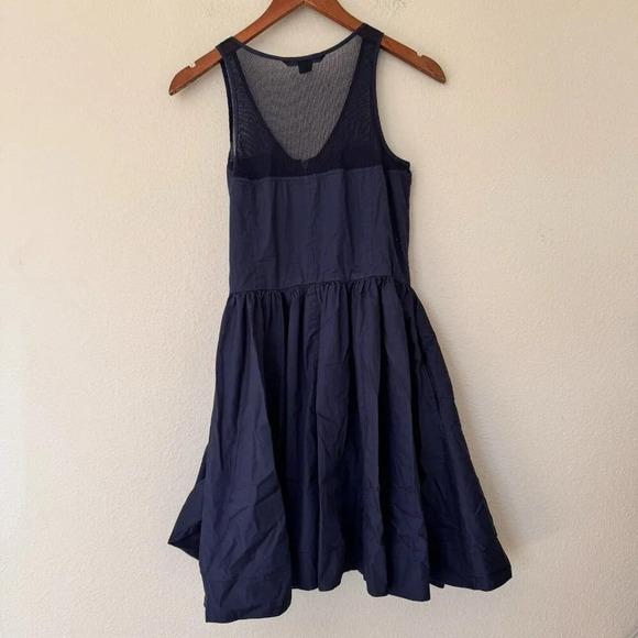 Armani Exchange Dress Womens 8 Blue Zip up Sleeveless Lined Sweetheart Neckline - Picture 7 of 7